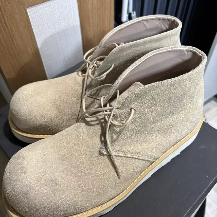[BUNJANG] Beige Suede Chukka Boots 280 / 베이지 스웨이드 처카 부츠 280