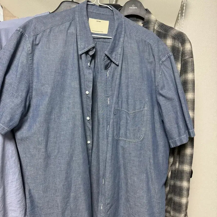 [SOLD OUT] 포터리 오버사이즈포켓셔츠, 샴브레이 반팔셔츠 4사이즈 일괄