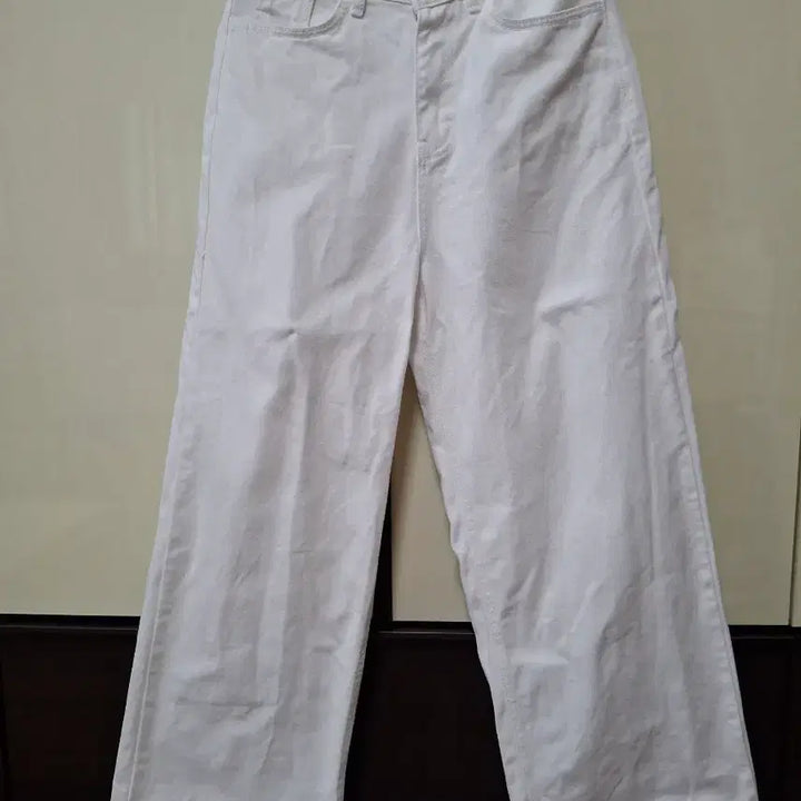 [BUNJANG] Bellide White Wide Pants (M) / Bellide 화이트 와이드 팬츠 (M)   허리70cm
