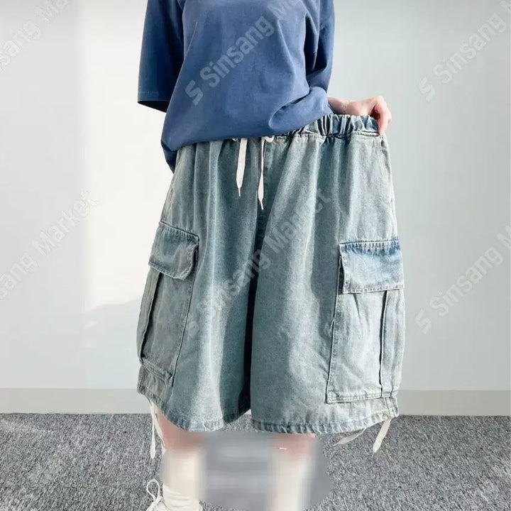 [BUNJANG] Bermuda Denim Shorts (Men&