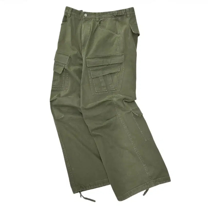 [BUNJANG] Nonnode Double Pocket Cargo Pants Khaki / 논노드 더블 포켓 카고팬츠 카키