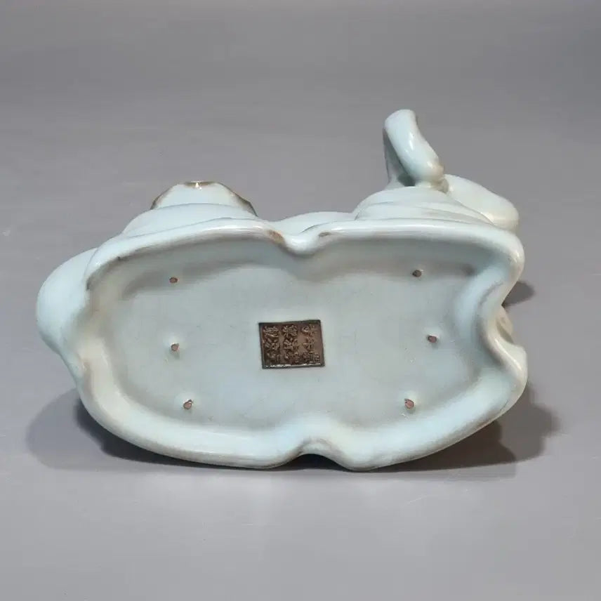 [BUNJANG] Ru Ware Sheep-shaped Celadon Oil Lamp / 여요 천청유 양모양유등. 가로17 높이15