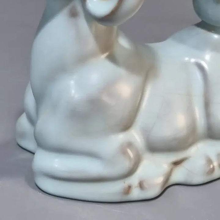 [BUNJANG] Ru Ware Sheep-shaped Celadon Oil Lamp / 여요 천청유 양모양유등. 가로17 높이15