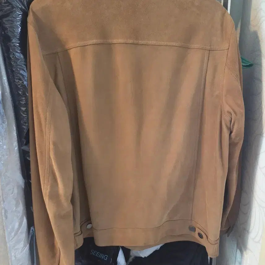[BUNJANG] Theory Suede Trucker Jacket XL / 띠어리 트러커 스웨이드자켓
