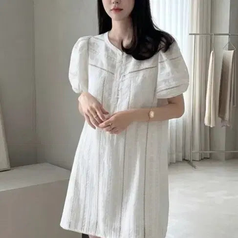 [SOLD OUT] (미사용) 데일리룩 / 마랑아일렛원피스 m