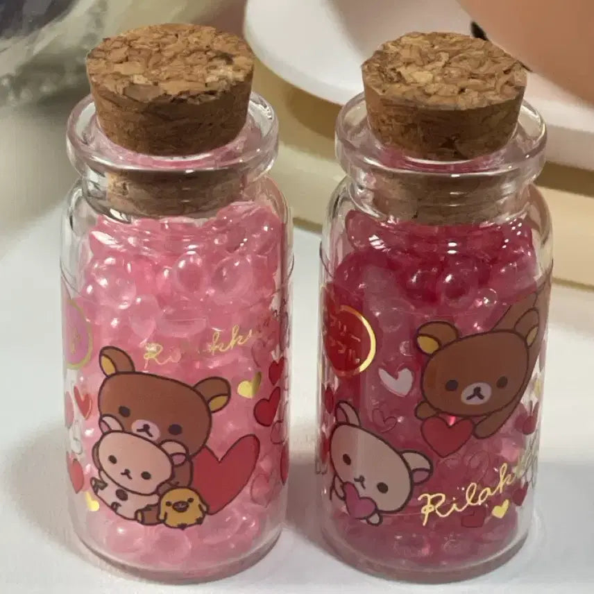 [BUNJANG] Rilakkuma Pink Scented Mini Glass Bottle / 고전 리락쿠마 향기 미니 유리병 핑크 소품 코리락쿠마
