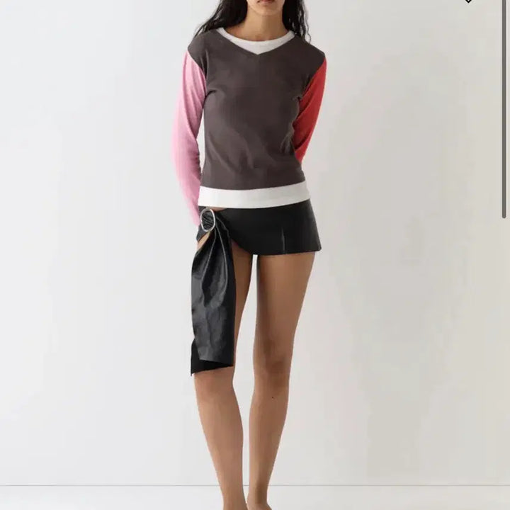 [BUNJANG] Samm Layered Long Sleeve Shirt / [S,M] 새상품 기마구아스 Samm 레이어드 롱슬리브 멀티