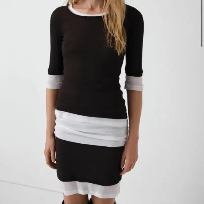 [BUNJANG] Gemma Layered Top (Brown) / [M] 새상품 기마구아스 Gemma 레이어드 탑