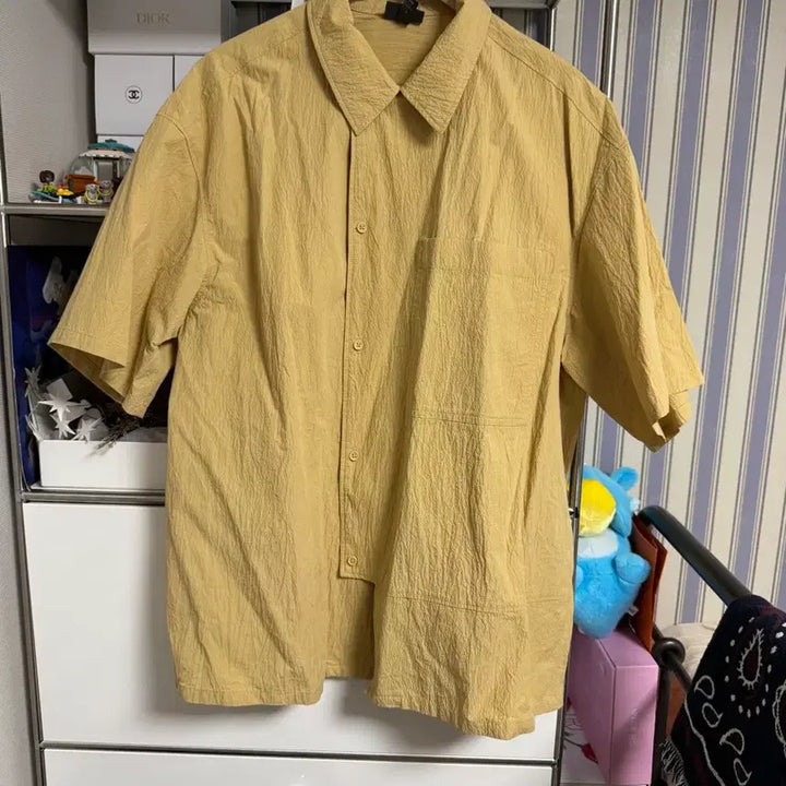 [BUNJANG] H&amp;M Oversized Yellow Shirt / H&amp;M에서 나온 남성 오버핏셔츠