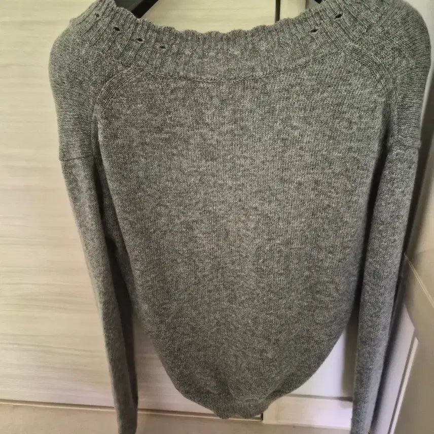 [BUNJANG] V-Neck Knit Pullover - Grey / 브이넥 니트 풀오버 그레이