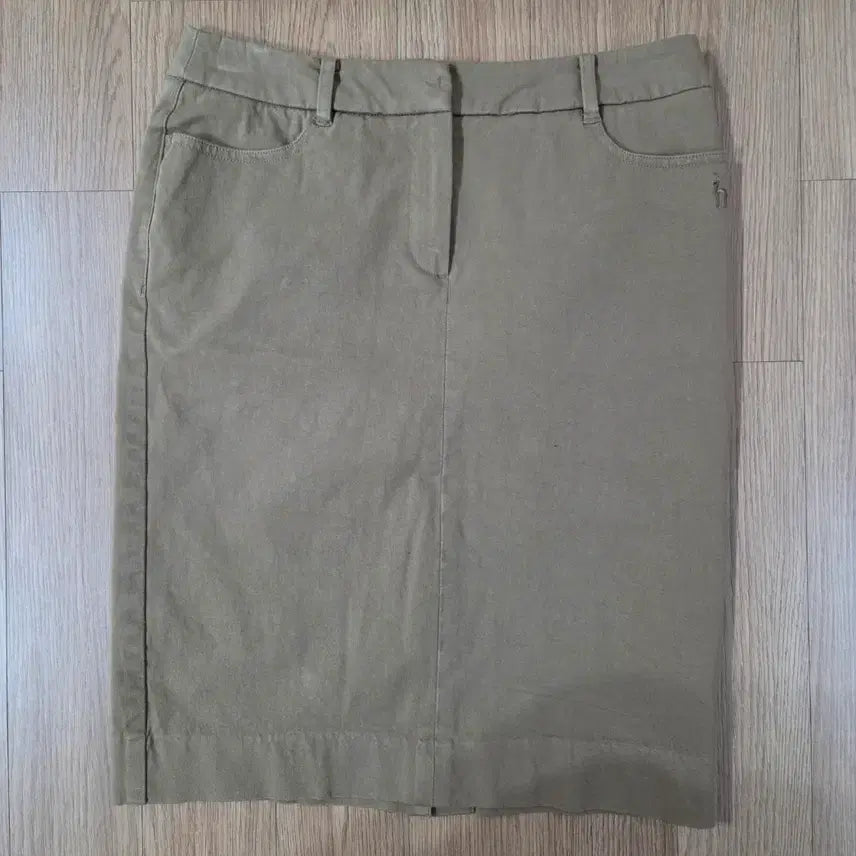 [BUNJANG] HAZZYS Beige H-Line Skirt / 헤지스(HAZZYS) 베이지 H라인 치마