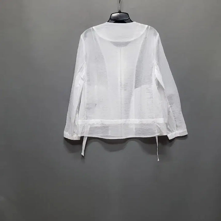 [SOLD OUT] 자수 포켓 시스루 블루종 (새상품)