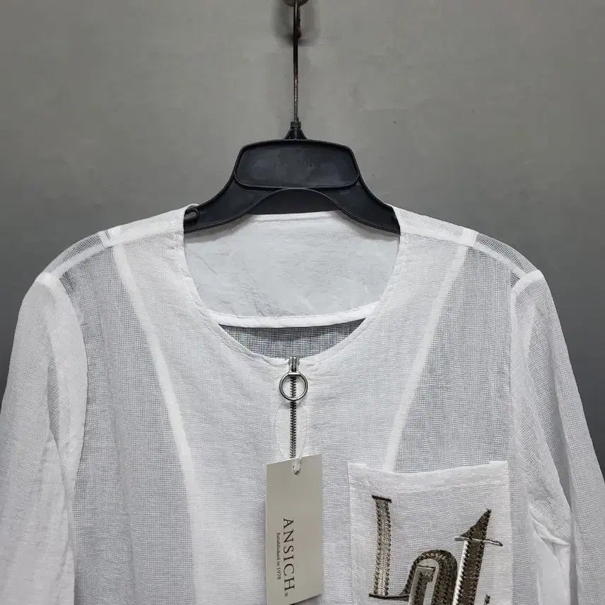 [SOLD OUT] 자수 포켓 시스루 블루종 (새상품)