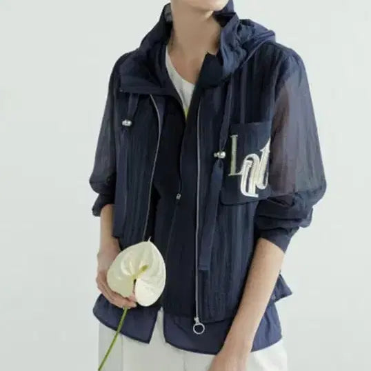 [BUNJANG] Embroidered Pocket Blouson Jacket (Size 55) / 자수 포켓 시술 블루종 55(새상품)