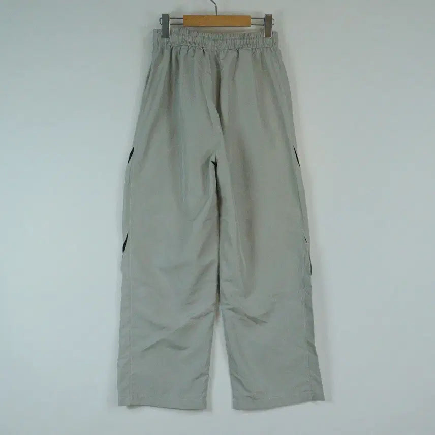 [BUNJANG] Gray Woven Wide Leg Pants / 흐린 그레이 우븐 팬츠 FREE 밴딩 와이드 바지 데일리