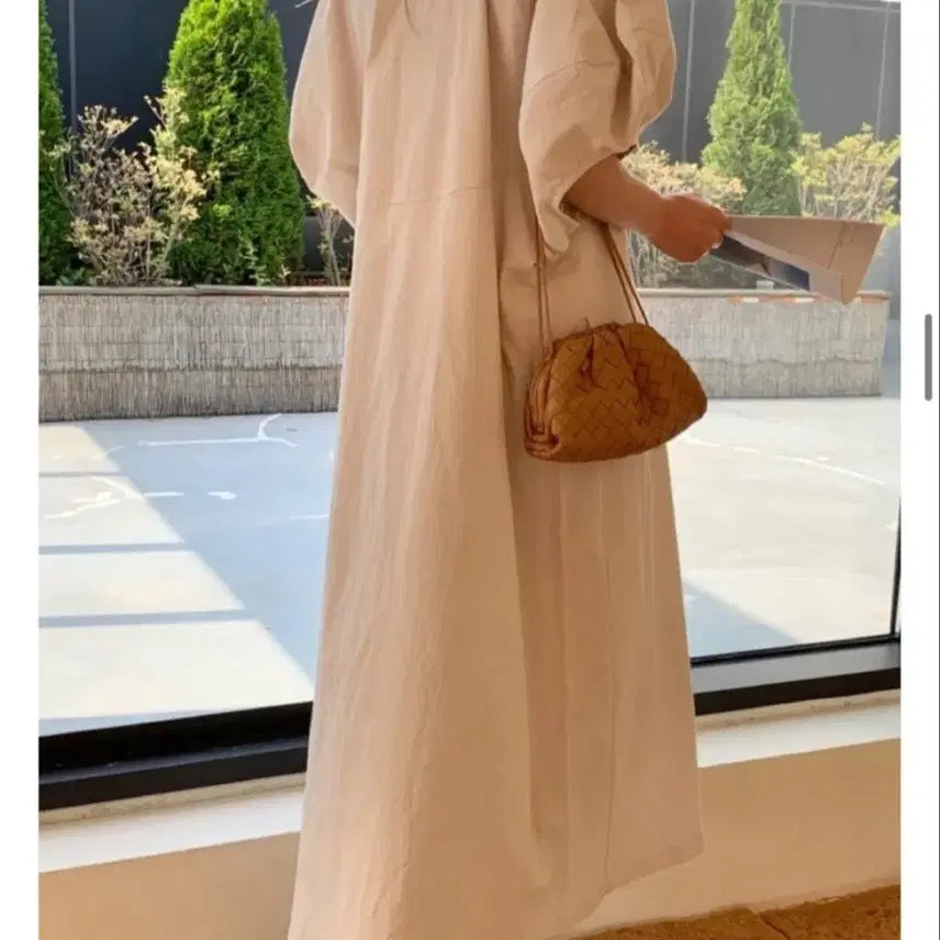 [BUNJANG] Volume Sleeve Midi Dress / ( 키큰분)55-88사이즈 볼륨소매 바스락 롱원피스