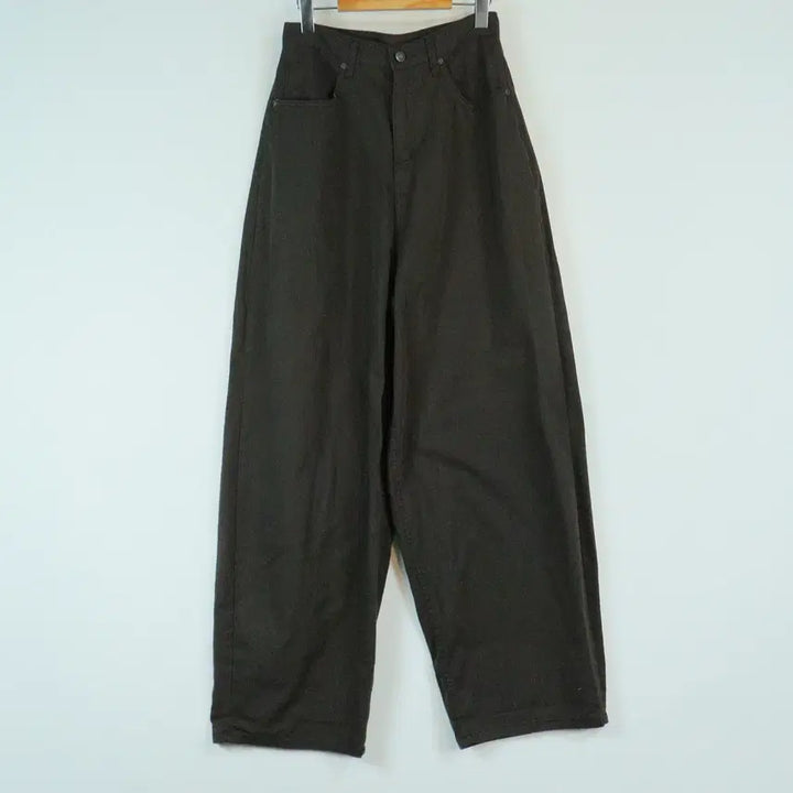 [SOLD OUT] 브라운 와이드 팬츠 M 하이웨스트 롱 슬랙스