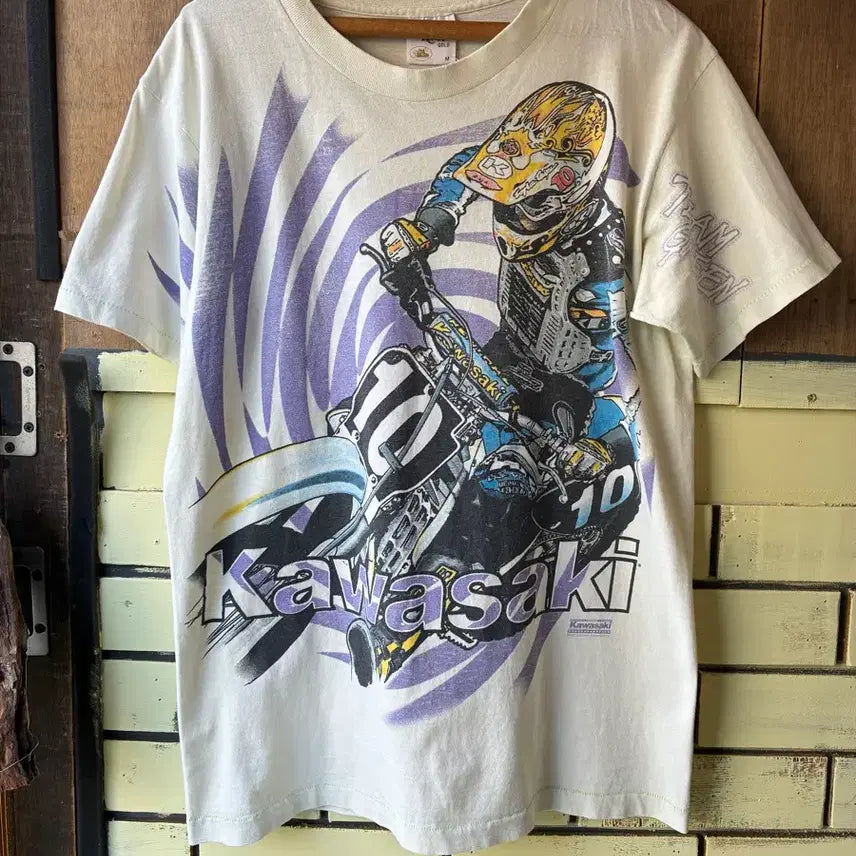 [BUNJANG] Kawasaki Racing Tee U.S.A. / 90s Kawasaki Racing Tee Made In U.S.A