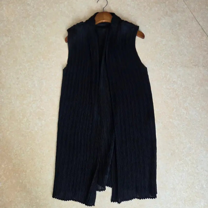 [SOLD OUT] 블랙 시스루 롱 조끼 베스트