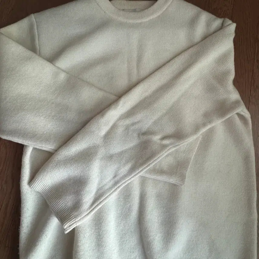 [BUNJANG] Elmood Hwarang Semi-Over Knit Cream / 엘무드 화란 세미오버 니트 크림