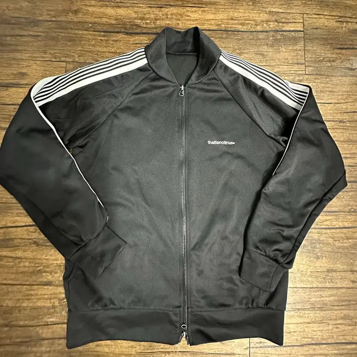 [BUNJANG] thatsnottrue Track Jacket Black L-Size Two-Way Zip-Up / thatsnottrue 트랙 자켓 블랙 L사이즈 투웨이집업