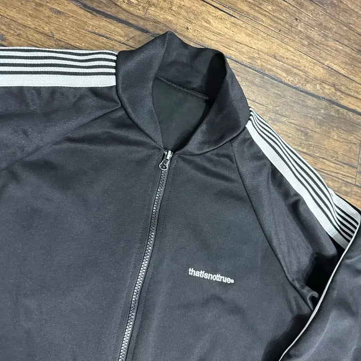 [BUNJANG] thatsnottrue Track Jacket Black L-Size Two-Way Zip-Up / thatsnottrue 트랙 자켓 블랙 L사이즈 투웨이집업