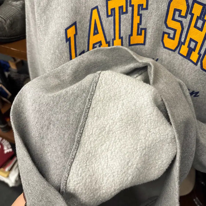 [BUNJANG] 90s Reverse Weave Late Show Lettering Sweatshirt / 90s 리 리버스위브 Late Show 레터링 굿즈 스웻셔츠 N1217