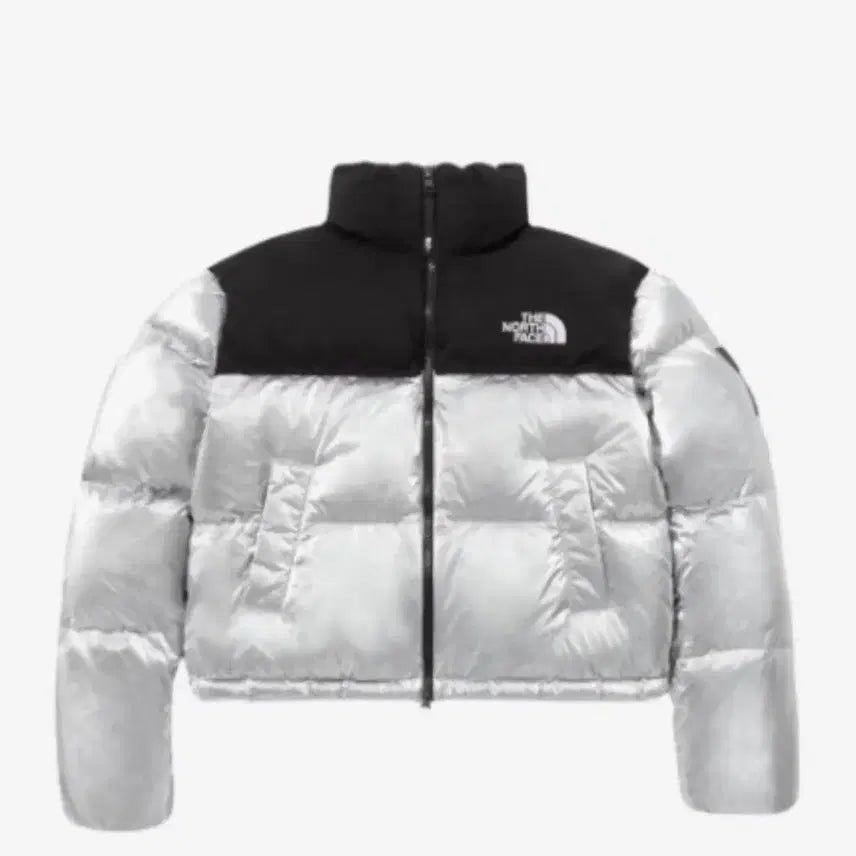 [BUNJANG] The North Face Nuptse Short Padded Jacket Silver S Size / 노스페이스 눕시 숏패딩 실버 85 S사이즈