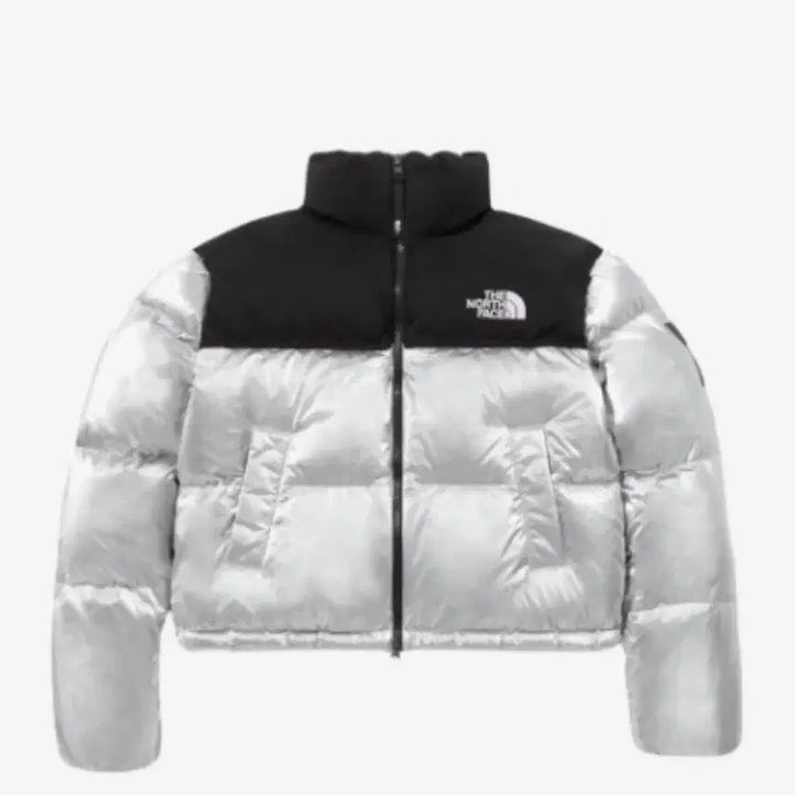 [BUNJANG] The North Face Nuptse Short Padded Jacket Silver S Size / 노스페이스 눕시 숏패딩 실버 85 S사이즈