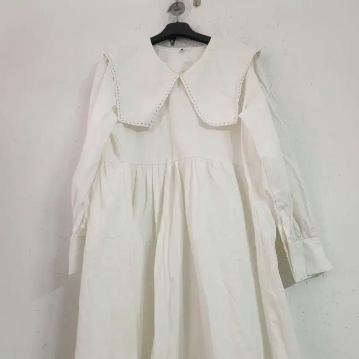 [BUNJANG] White Sailor Collar Long Dress / 화이트 세일러 카라 롱 원피스55