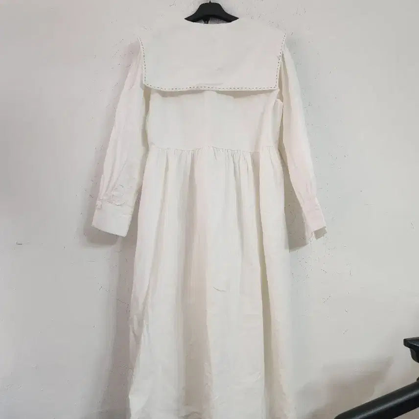 [BUNJANG] White Sailor Collar Long Dress / 화이트 세일러 카라 롱 원피스55
