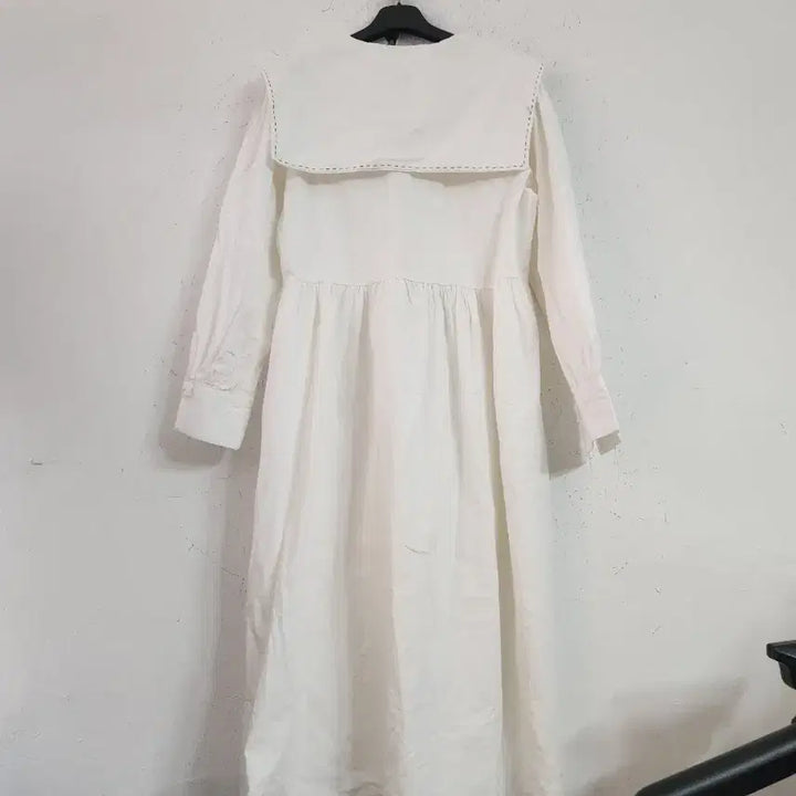 [BUNJANG] White Sailor Collar Long Dress / 화이트 세일러 카라 롱 원피스55