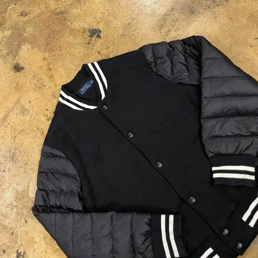 [BUNJANG] Polo Ralph Lauren Black Padded Baseball Jacket / [정품/L] 폴로 랄프로렌 블랙 패딩 야구 점퍼