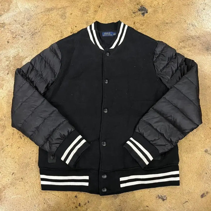 [BUNJANG] Polo Ralph Lauren Black Padded Baseball Jacket / [정품/L] 폴로 랄프로렌 블랙 패딩 야구 점퍼