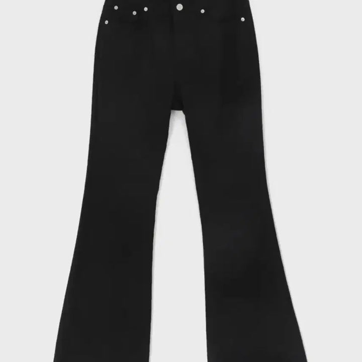 [SOLD OUT] 새상품)블랙업 햇톤 세미부츠컷 코튼팬츠 블랙 S