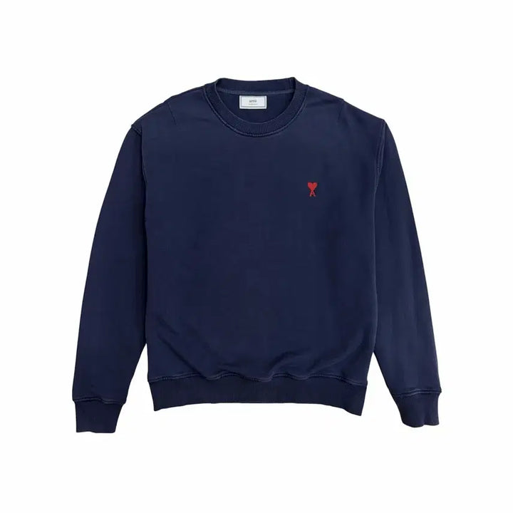 [SOLD OUT] AMI 아미 네이비 맨투맨 티셔츠 (XL)