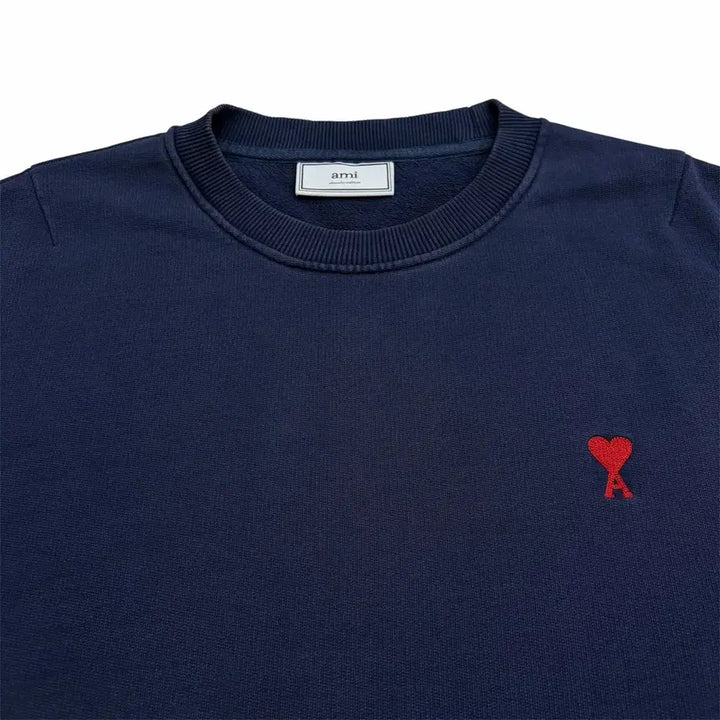 [SOLD OUT] AMI 아미 네이비 맨투맨 티셔츠 (XL)