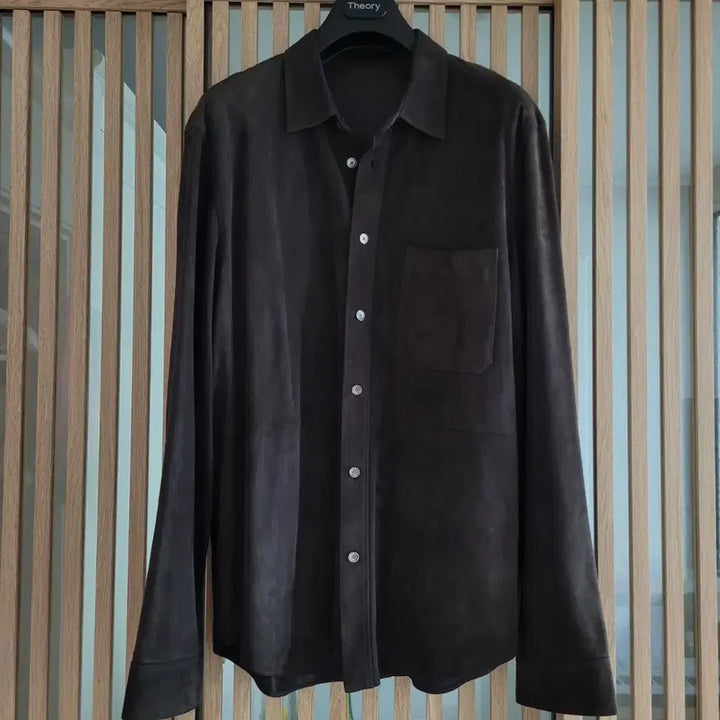 [BUNJANG] Theory Leather Suede Shirt Jacket L / Theory 띠어리 양가죽 스웨이드 셔츠 자켓 L