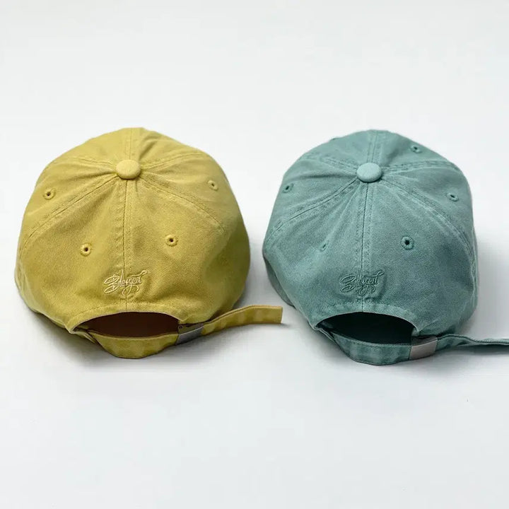 [SOLD OUT] BLESSED17 빈티지 볼캡 모자 커플 옐로우/민트 세트