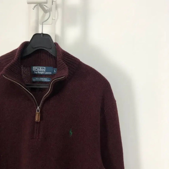 [SOLD OUT] 폴로 정품 버건디 하프집업 카키포니