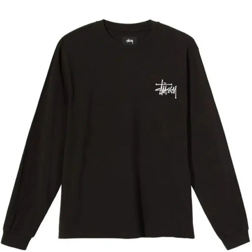 [BUNJANG] Stussy Long Sleeve T-Shirt (Black/White) / 무배 정품 새상품 스투시 롱슬리브 긴팔 티셔츠 블랙/화이트
