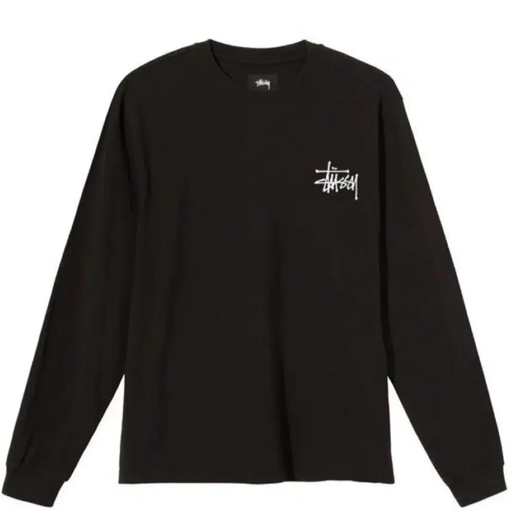 [BUNJANG] Stussy Long Sleeve T-Shirt (Black/White) / 무배 정품 새상품 스투시 롱슬리브 긴팔 티셔츠 블랙/화이트