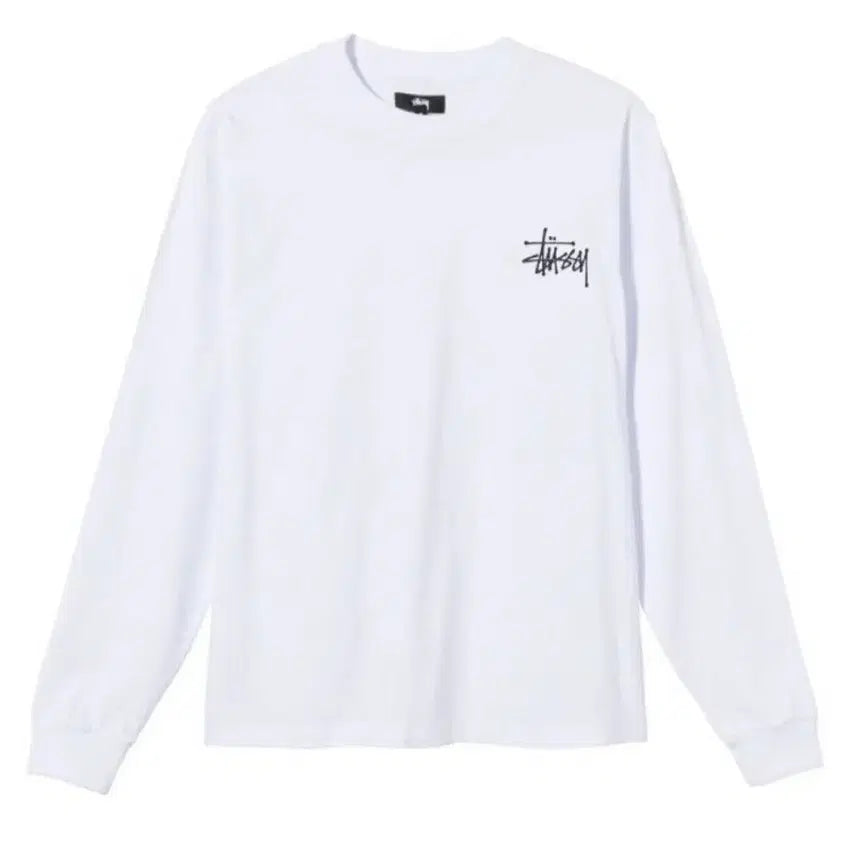 [BUNJANG] Stussy Long Sleeve T-Shirt (Black/White) / 무배 정품 새상품 스투시 롱슬리브 긴팔 티셔츠 블랙/화이트