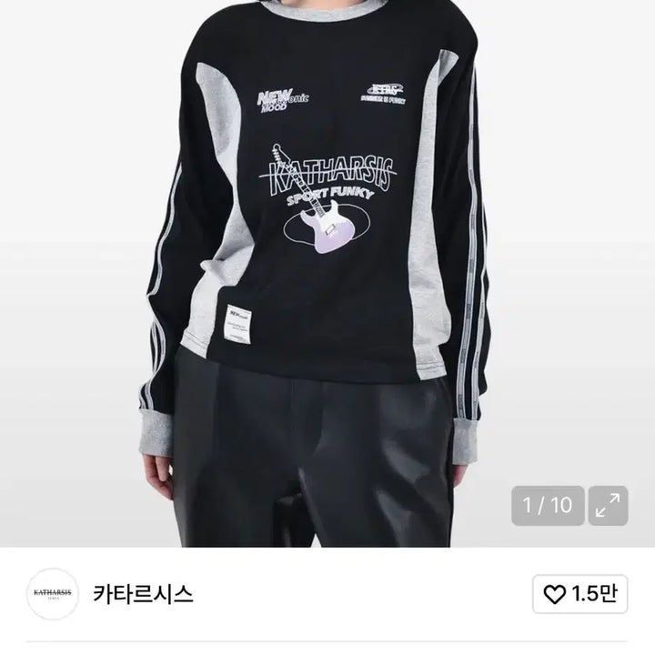 [BUNJANG] Catharsis Electric Guitar T-Shirt / 카타르시스 일렉 기타 티셔츠 BK_FREE