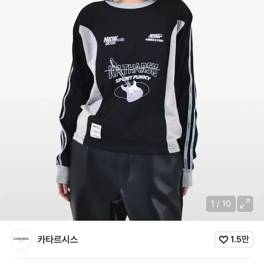 [BUNJANG] Catharsis Electric Guitar T-Shirt / 카타르시스 일렉 기타 티셔츠 BK_FREE