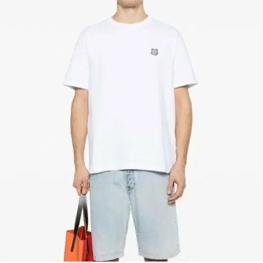 [BUNJANG] Maison Kitsune Gray Fox Short Sleeve T-shirt / 메종키츠네  그레이이 폭스 반팔티 블랙/화이트