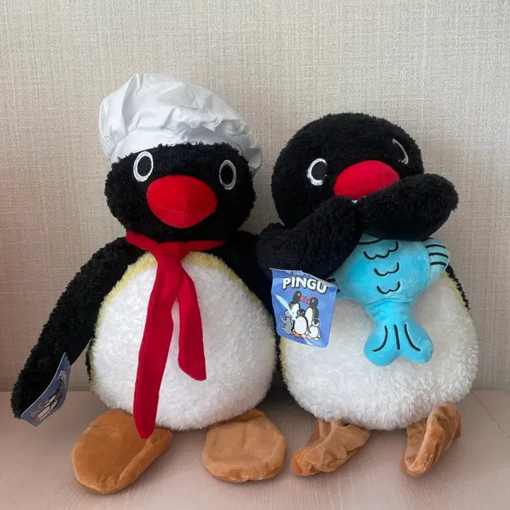 [BUNJANG] Pingu Plush Doll Set (Fish/Chef) Bundle Set / 핑구 봉제인형 세트 (생선/요리사) 일괄