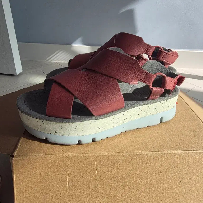 [BUNJANG] Camper Oruga Sandals 37 Burgundy / 캠퍼 오루가 camper oruga 샌들 37사이즈 235 240 버건디