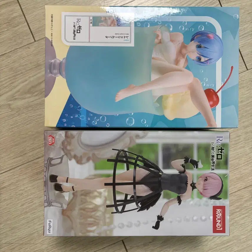 [SOLD OUT] 미개봉 렘람 한정판 라운드원 피규어 렘 크림소다 리제로