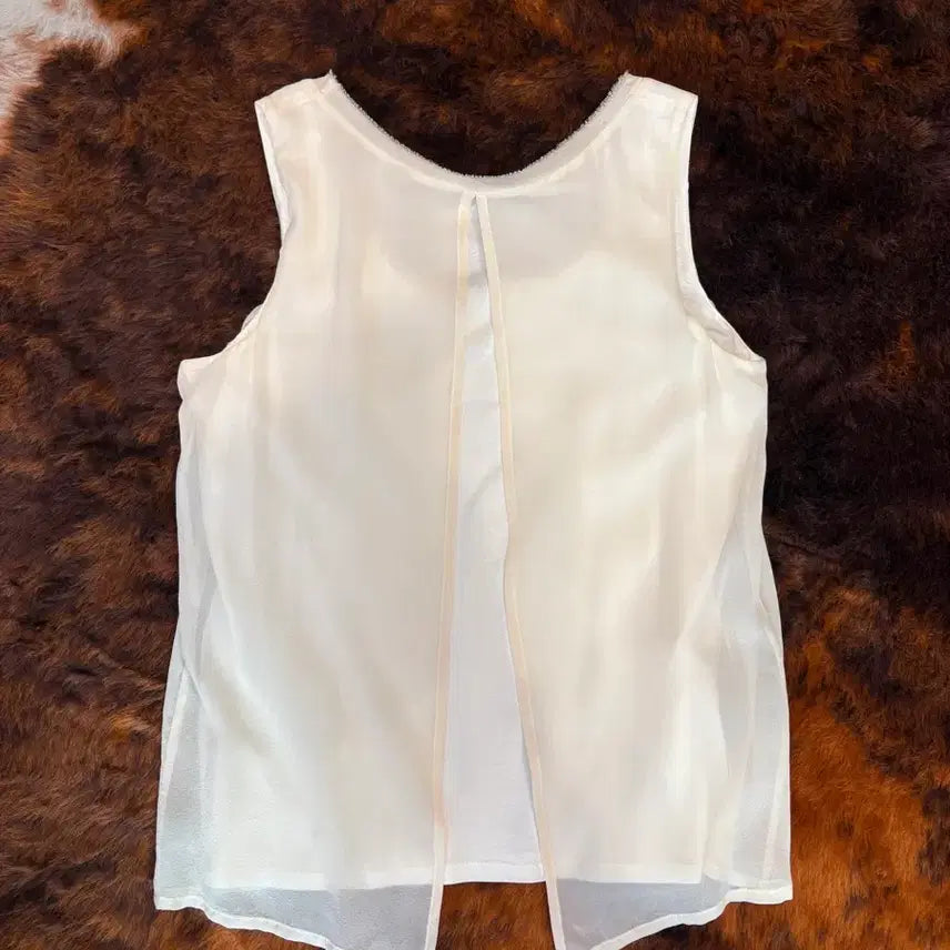 [BUNJANG] Comptoir Des Cotonniers Sleeveless Top / 꼼뜨와 데 꼬또니에 시스루 슬리브리스